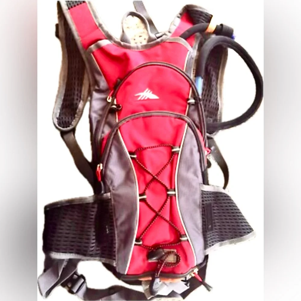 High Sierra HydraHike Outdoors Hiking Technical Travel Backpack Bag Red & Grey